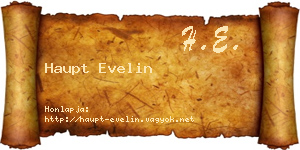 Haupt Evelin névjegykártya